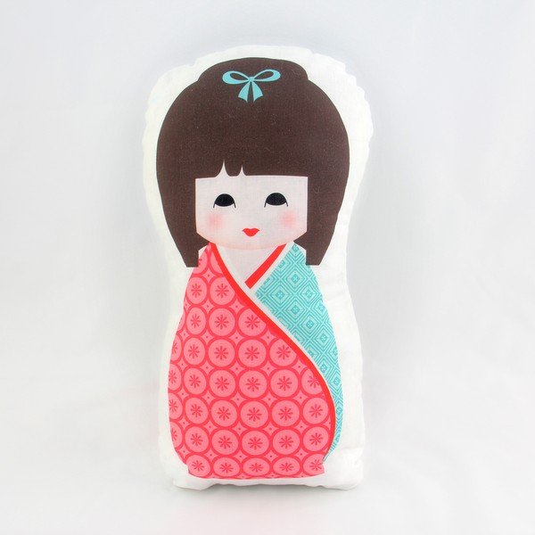 Polštářek Kokeshi 40x30 cm