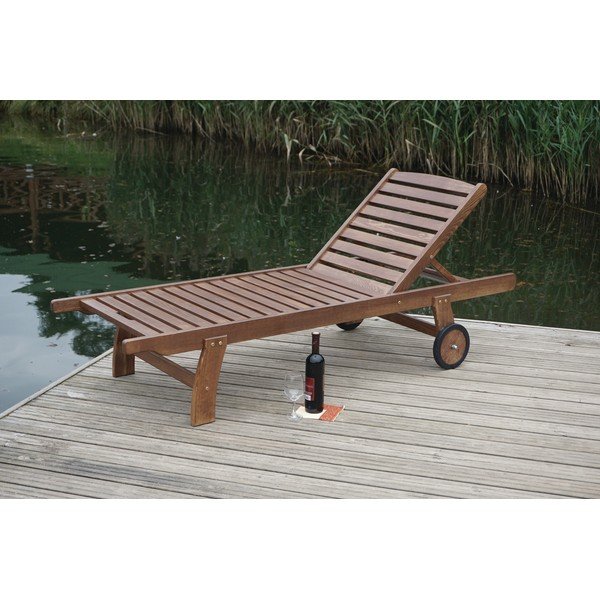 Sedia a sdraio da giardino in legno Aneta - Rojaplast-image-3