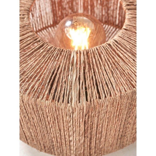 Lampada da tavolo con paralume in juta di colore naturale (altezza 37 cm) Iguazu - Good&Mojo-image-4