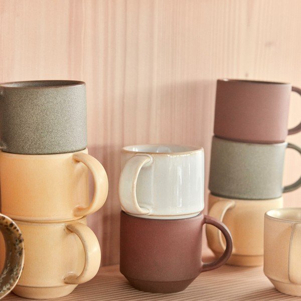 Tazze in set color terracotta in terracotta 2 pz Yuka – OYOY Living Design-image-1