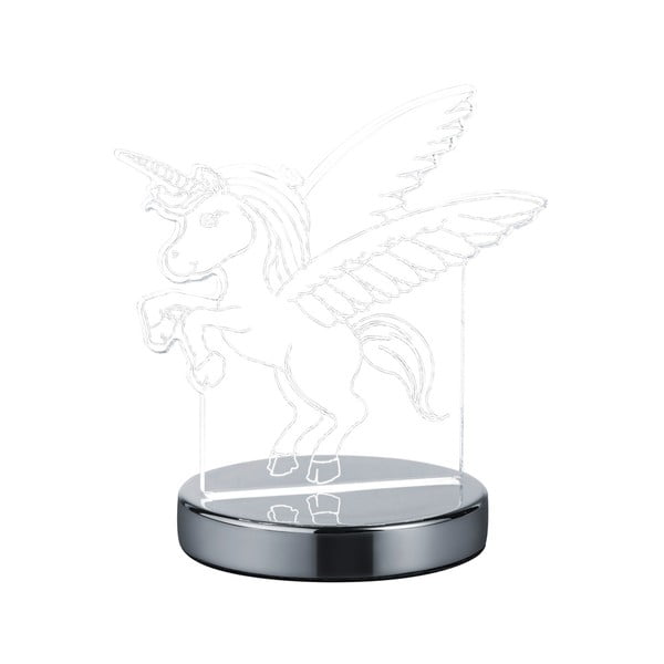 Lampada da tavolo a LED in argento lucido (altezza 17 cm) Karo - Trio-image-3