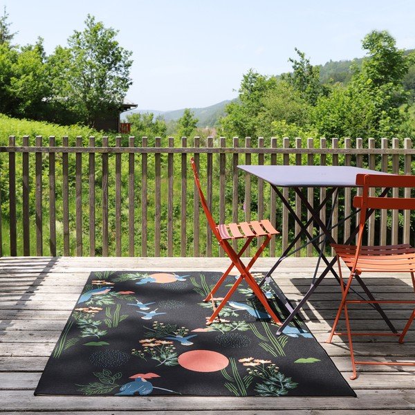 Tappeto nero 123x180 cm Bloom - Nattiot-image-3