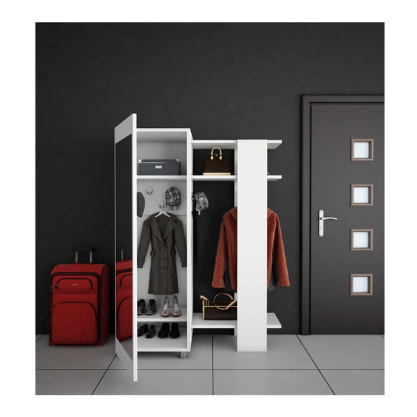 Armadio bianco con specchio Antre - Woody Fashion-image-2