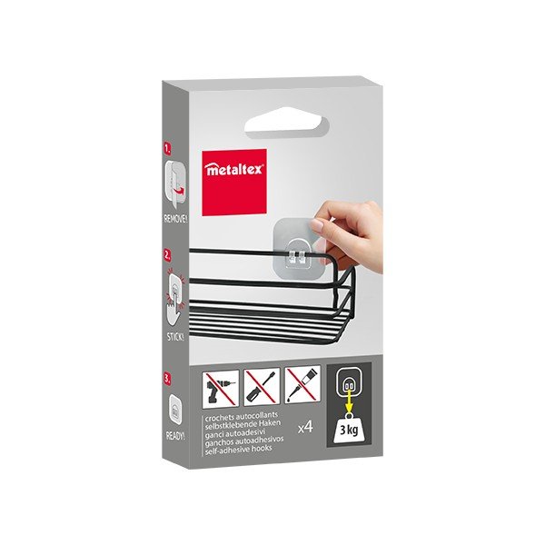 Set di ganci in plastica 4 pz – Metaltex-image-3