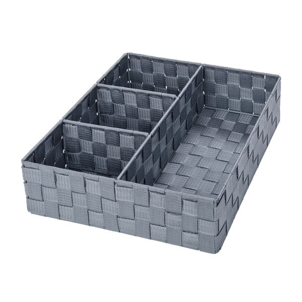 Organizer grigio con 4 scomparti Adria - Wenko