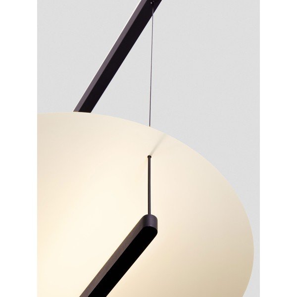 Lampadario LED bianco/nero opaco in alluminio con intensità regolabile ø 80 cm Diona – Nova Luce-image-2
