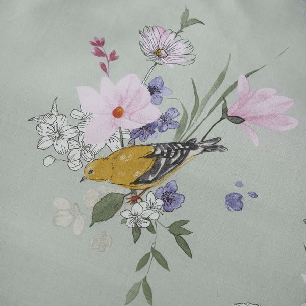 Biancheria da letto singola verde chiaro 135x200 cm Songbird - Catherine Lansfield-image-4