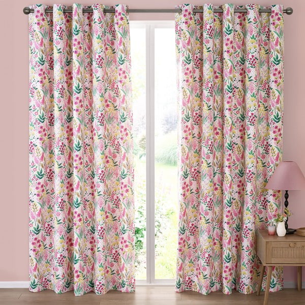Tende in set rosa 2 pz 168x229 cm Tilly Floral – Catherine Lansfield-image-2