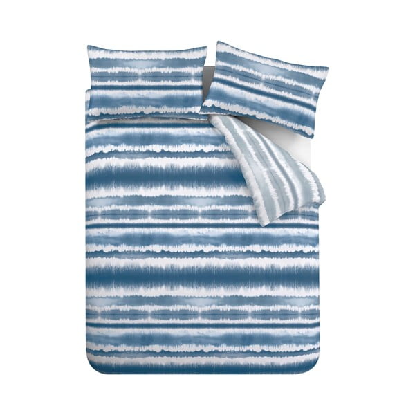 Biancheria da letto blu Seersucker, 135 x 200 cm Tie Dye - Catherine Lansfield