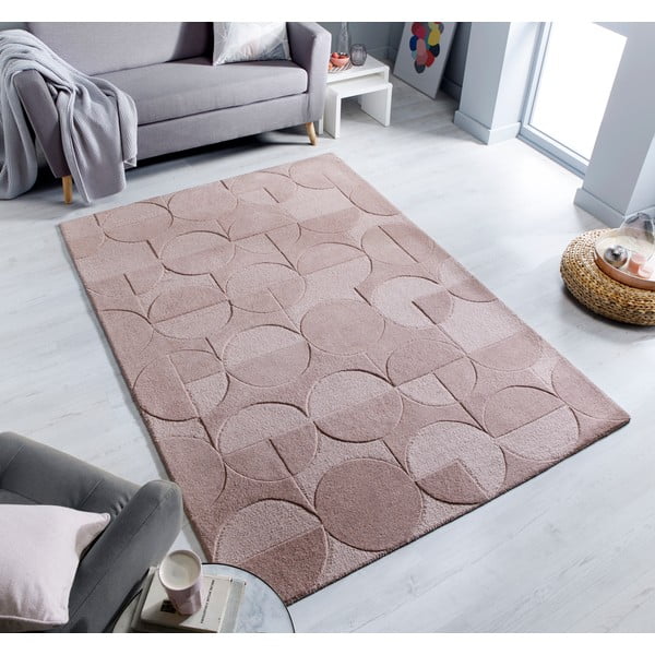 Tappeto in lana rosa 120x170 cm Gigi - Flair Rugs-image-1