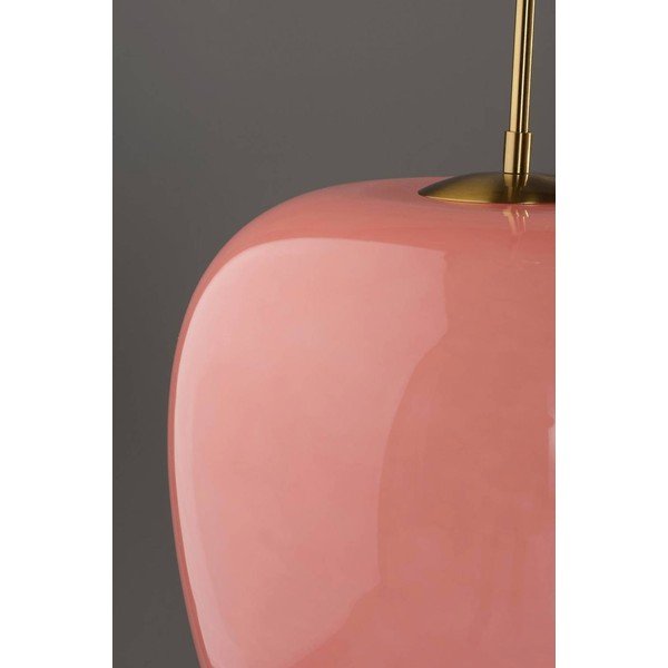 Lampadario rosa/color ottone in vetro con intensità regolabile ø 35 cm Artut – Jotex-image-4