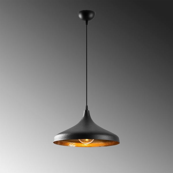 Lampadario nero con paralume in metallo ø 36 cm Tattoo – Opviq lights-image-4