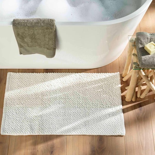 Tappetino per il bagno bianco 50x80 cm Yanis – douceur d'intérieur-image-1