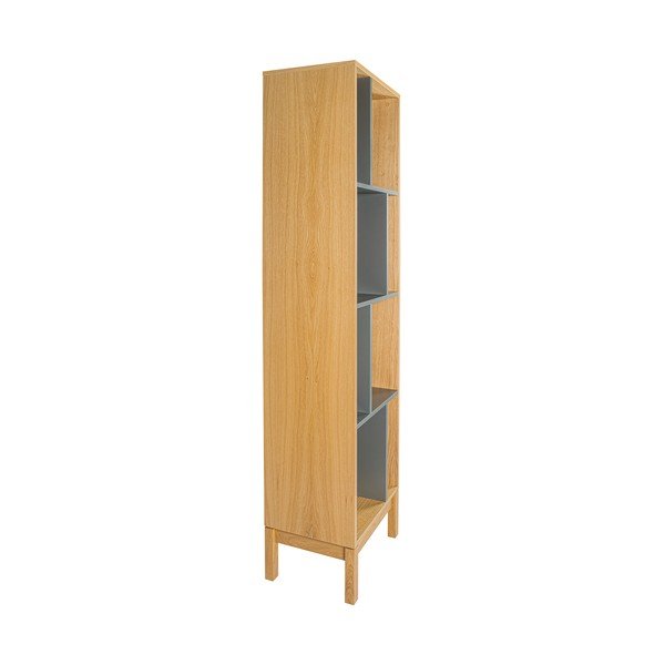 Libreria grigia in rovere 45x185 cm AbbeyWood - Woodman-image-3