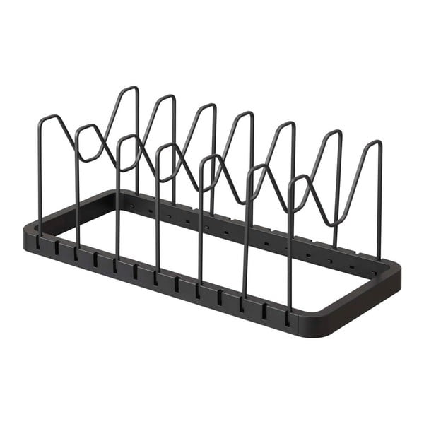 Cremagliera nera regolabile per coperchi e padelle Tower - YAMAZAKI