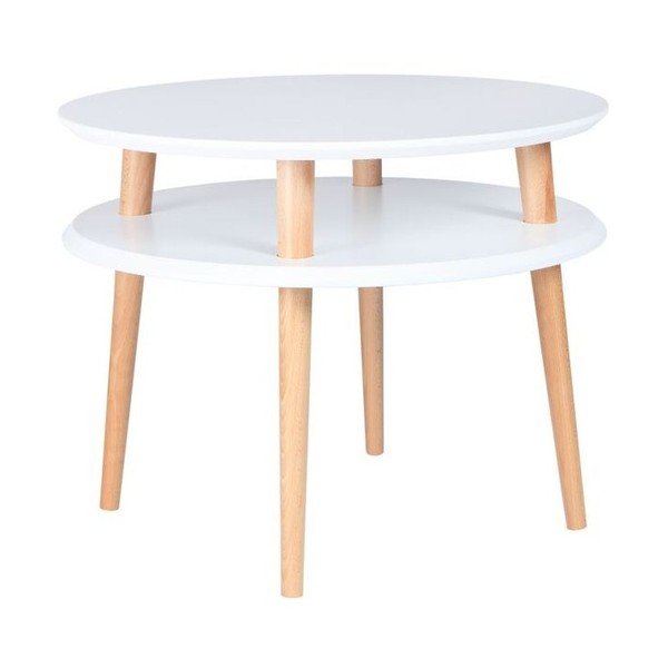 Tavolino UFO 45x57 cm, bianco - Ragaba