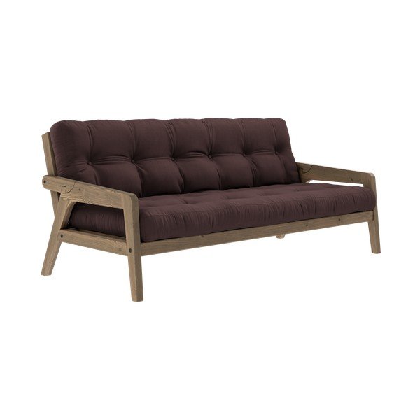 Divano letto marrone 204 cm Grab - Karup Design-image-3