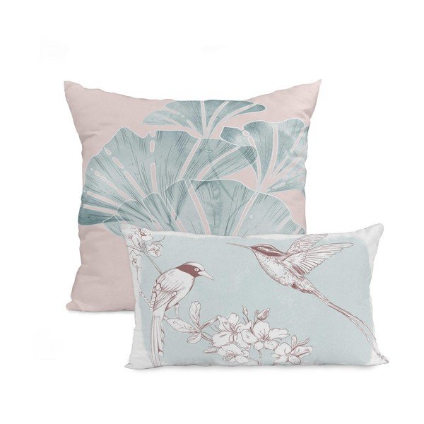 Set di 2 federe in cotone Basic Rose Chinoiserie - Happy Friday