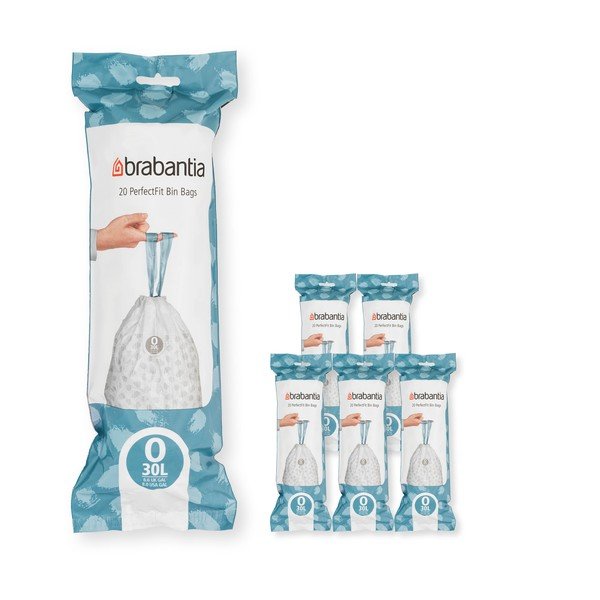Sacchetti della spazzatura con chiusura 120 pz 30 l PerfectFit O – Brabantia