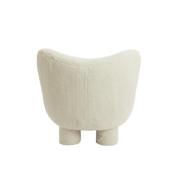 Poltrona crema in bouclé Kamovu - Light & Living-image-4