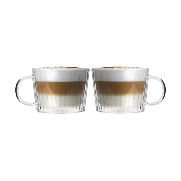 Tazzine in set per cappuccino in vetro 2 pz 250 ml Livio Duo – Vialli Design