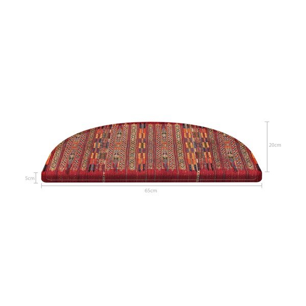 Gradini rossi in set da 16 pezzi 65x20 cm Anatolia - Vitaus-image-4