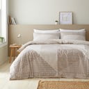 Biancheria da letto singola beige 135x200 cm Larsson Geo - Catherine Lansfield