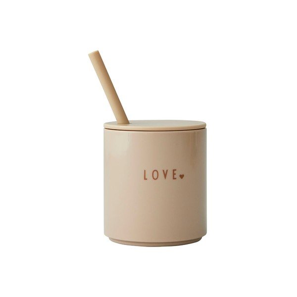 Tazza beige per neonati Love Mini - Design Letters-image-4