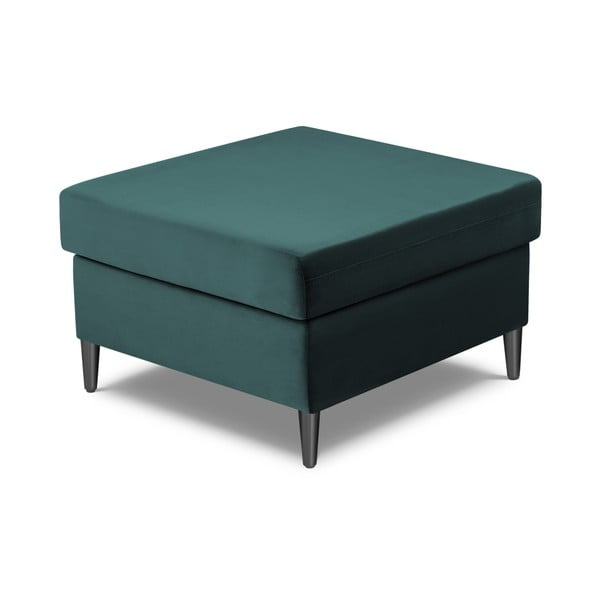 Poggiapiedi color petrolio con rivestimento in velluto Kyoto – Cosmopolitan Design-image-2