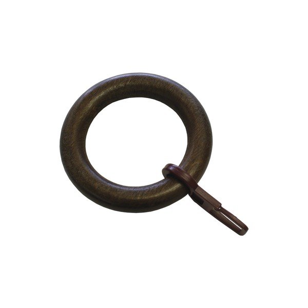 Anelli per tende in legno con gancio in set da 10 Granat - SP TREND