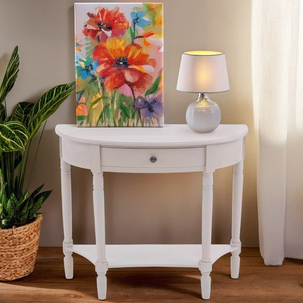 Tavolo consolle grigio in pino massiccio 33x81 cm Heritage – Premier Housewares-image-2