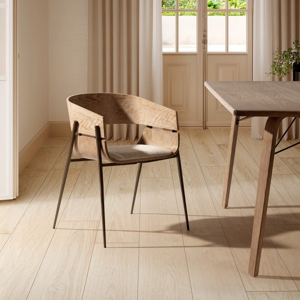 Tavolo da pranzo con piano effetto rovere 90x180 cm Lujan – MOME-image-2