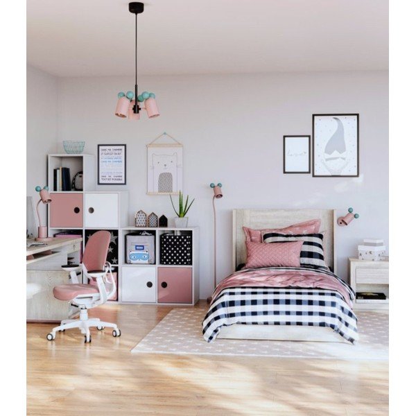 Lampada da tavolo blu-rosa con paralume in metallo (altezza 50 cm) Mouse - GTV-image-2