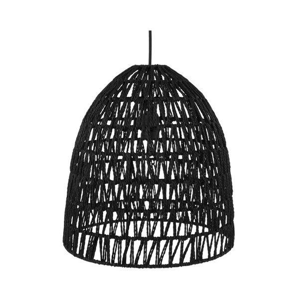 Černé závěsné svítidlo Leitmotiv Paper Rope, ⌀ 36 cm
