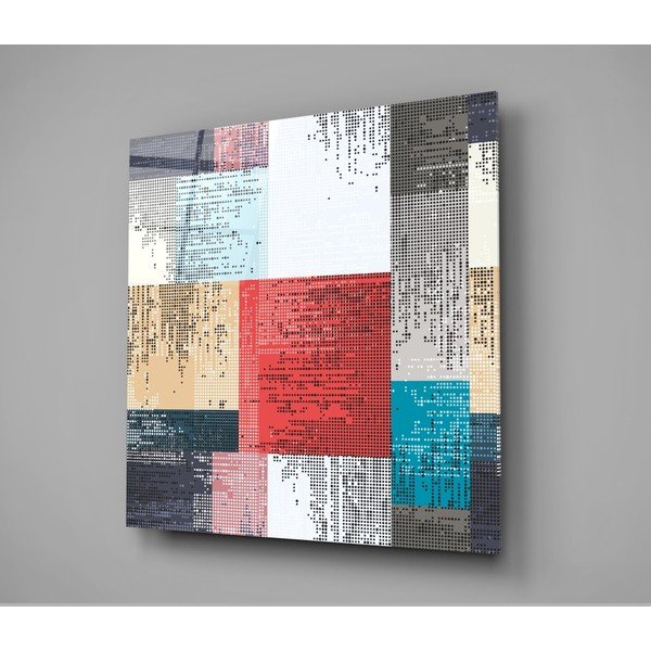 Pittura su vetro , 40 x 40 cm Patchwork - Insigne-image-3