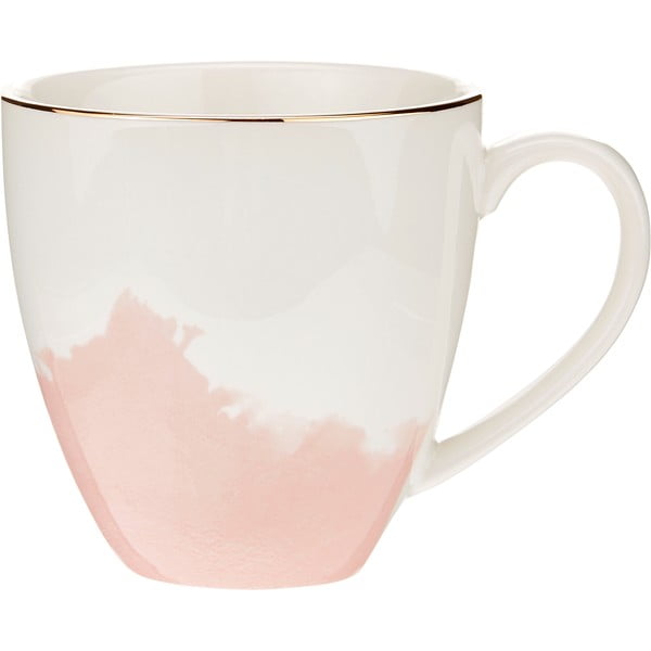 Set di 2 tazze da caffè in porcellana bianca e rosa Rosie - Westwing Collection