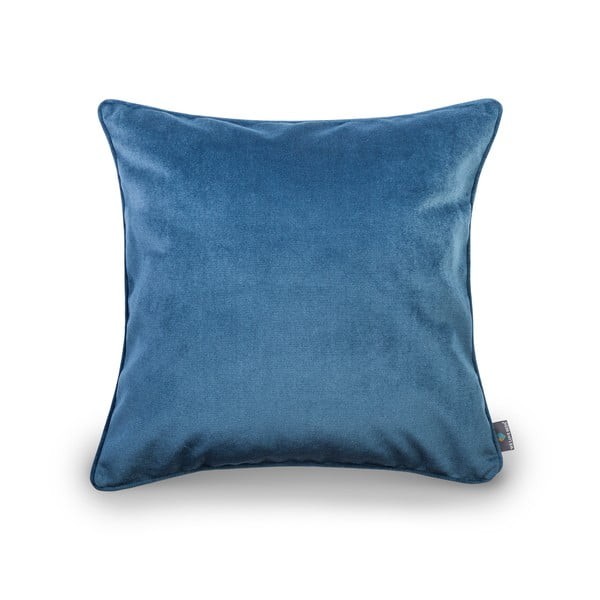 Fodera per cuscino blu con finitura in velluto Jeans, 50 x 50 cm - WeLoveBeds