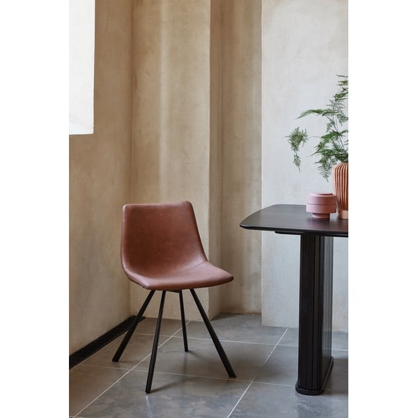 Sedia da pranzo marrone cognac Yukon - Unique Furniture-image-1