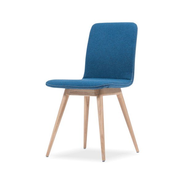 Sedia in legno di quercia blu Ena - Gazzda
