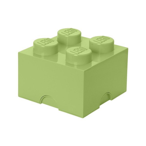 Scatola portaoggetti verde chiaro quadrata - LEGO®