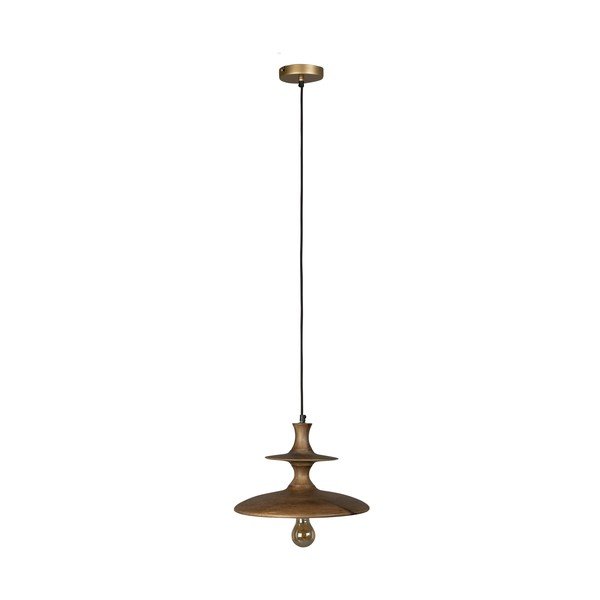 Lampadario colore naturale scuro in mango massiccio ø 34 cm Cath – Dutchbone