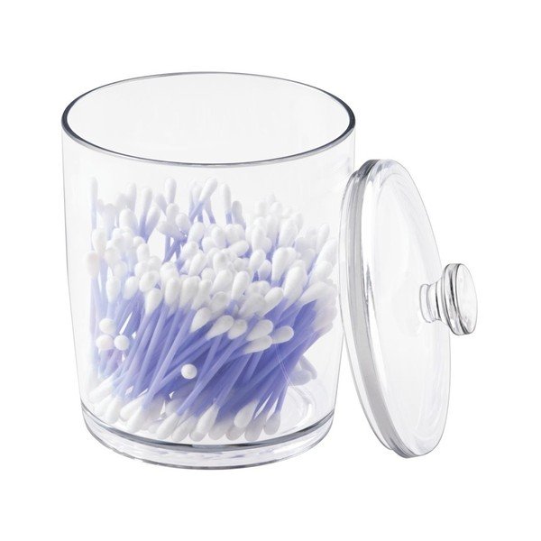Transparentní úložná dóza iDesign Canister, ⌀ 11,4 cm