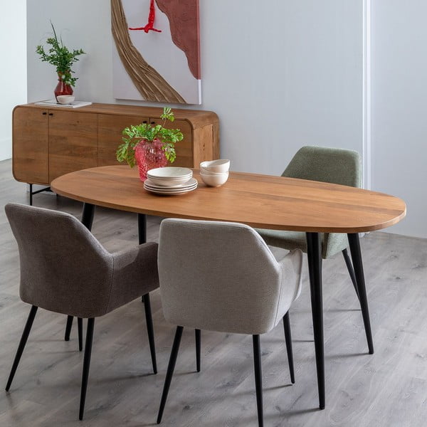 Tavolo da pranzo in mango massiccio 90x180 cm Mahón – Ixia-image-1