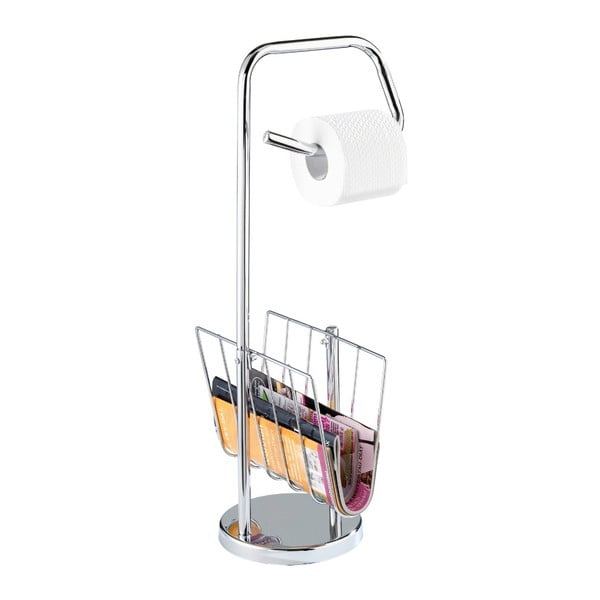 Porta carta igienica Noble in acciaio inox con scomparto per riporre la carta igienica - Wenko