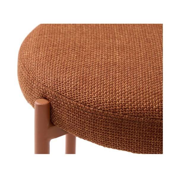 Sgabello color terracotta in metallo impilabile Pelican – Unique Furniture-image-2