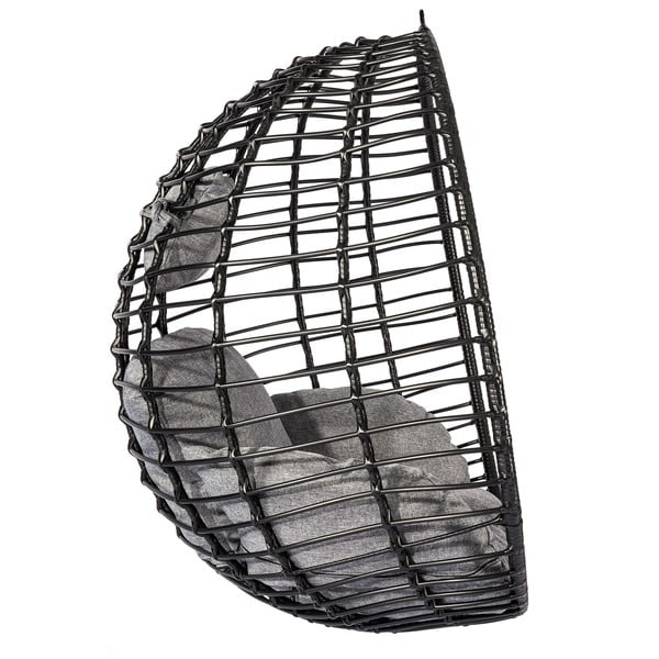 Poltrona sospesa in rattan artificiale nero Mila - Bonami Selection-image-3