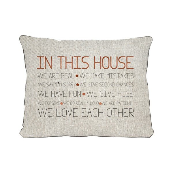 Cuscino beige House, 50 x 35 cm - Really Nice Things