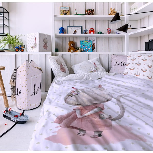 Cuscino per bambini in cotone Mouse, 45 x 45 cm Little Mouse - Butter Kings-image-1