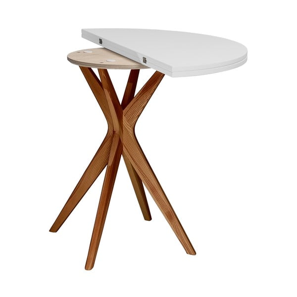 Tavolo da pranzo rotondo allungabile 45x90 cm Jubi – Ragaba-image-3