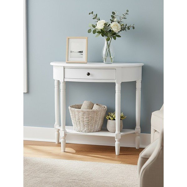 Tavolo consolle bianco in pino massiccio 32x93 cm Heritage – Premier Housewares-image-3